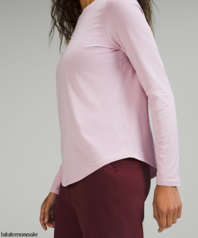 Lululemon Damen DELULU291 | Love Langarmshirt Rosa Pfingstrose
